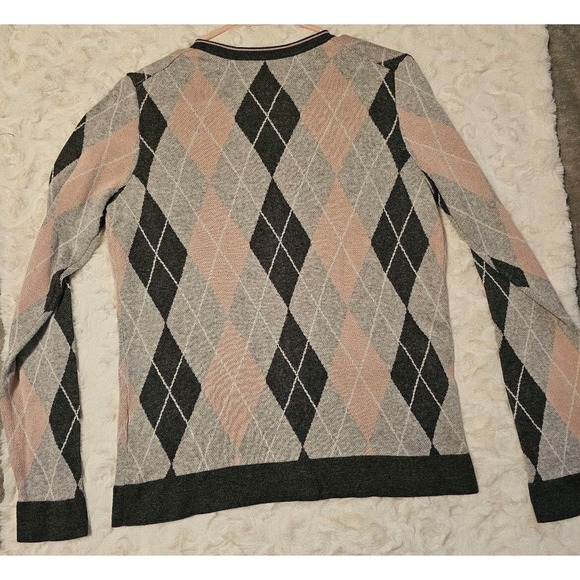 Charter Club Cardigan Preppy Style Pink and Gray Women's Size Medium - Picture 2 of 10